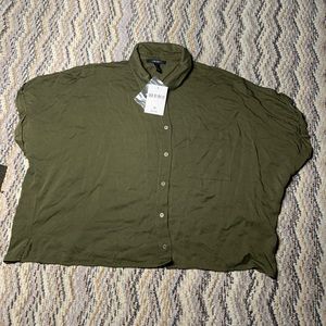 Forever 21 Green Button Down Shirt
